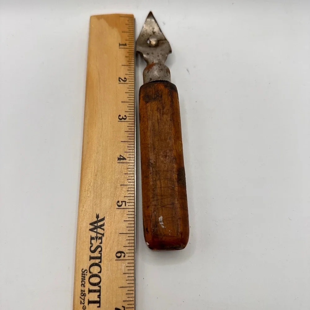 Vintage Edlund Co Inc Wood Handle Bottle Opener Can Piercer Burlington VT USA